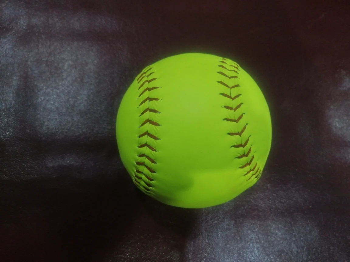 Factory Popular High Quality Custom Logo Official White And Yellow Baseball Training Softball