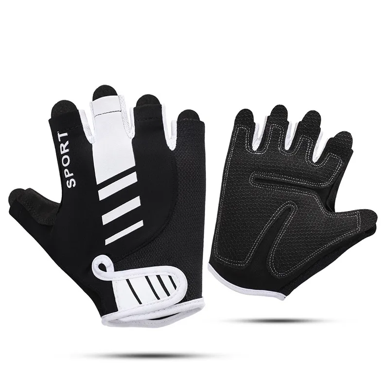 Custom logo palm padded unisex gym weight lifting workout gloves fingerless