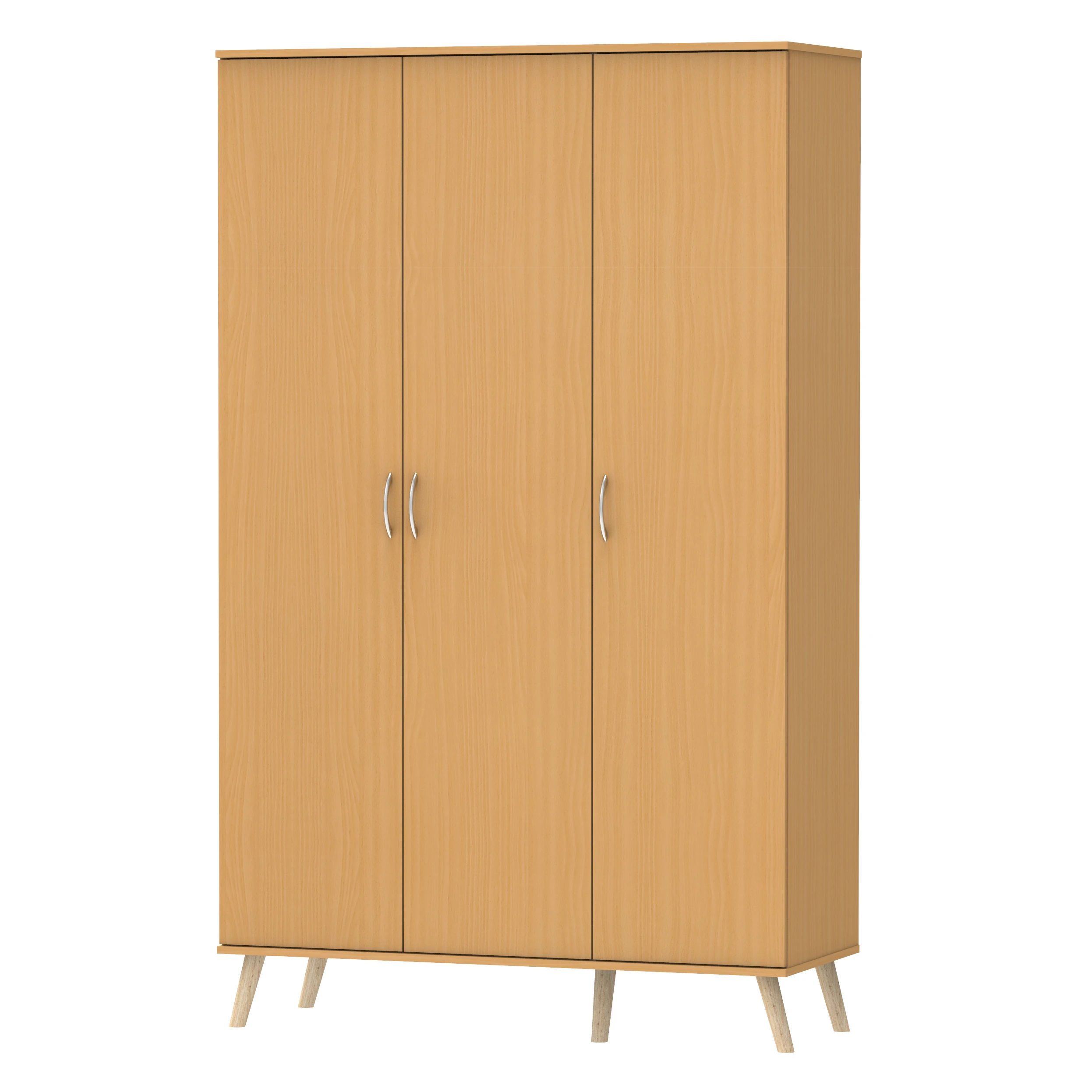 Best-Selling Modern Design Large Hanging Space 3-Door Bedroom wardrobe Multi-Shelves MDF Home Gym Use Malaysia Made Furniture