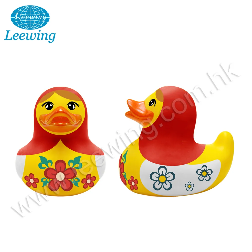 Hot New Unique Country Souvenir Promo Gift  Logo Printed Plastic PVC Vinyl Customized Russia Mascot Russian Doll Rubber Duck