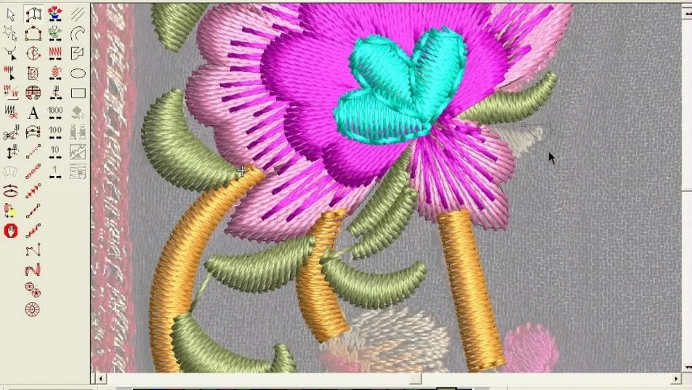 
Wilcom embroidery machine software online for sports wear clothing top quality material design 