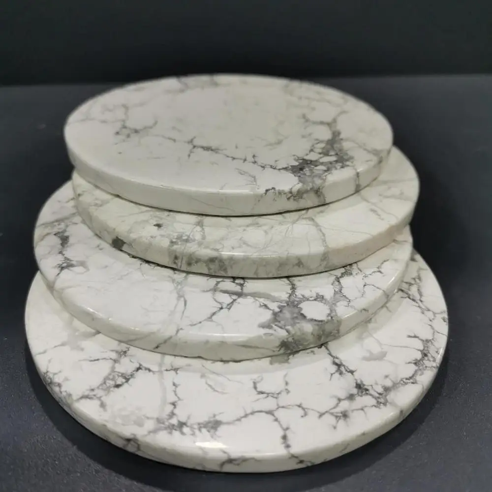 Wholesale Beautiful Howlite Agate Coaster With Golden Edge Gemstone Buy Online From Orgone Export