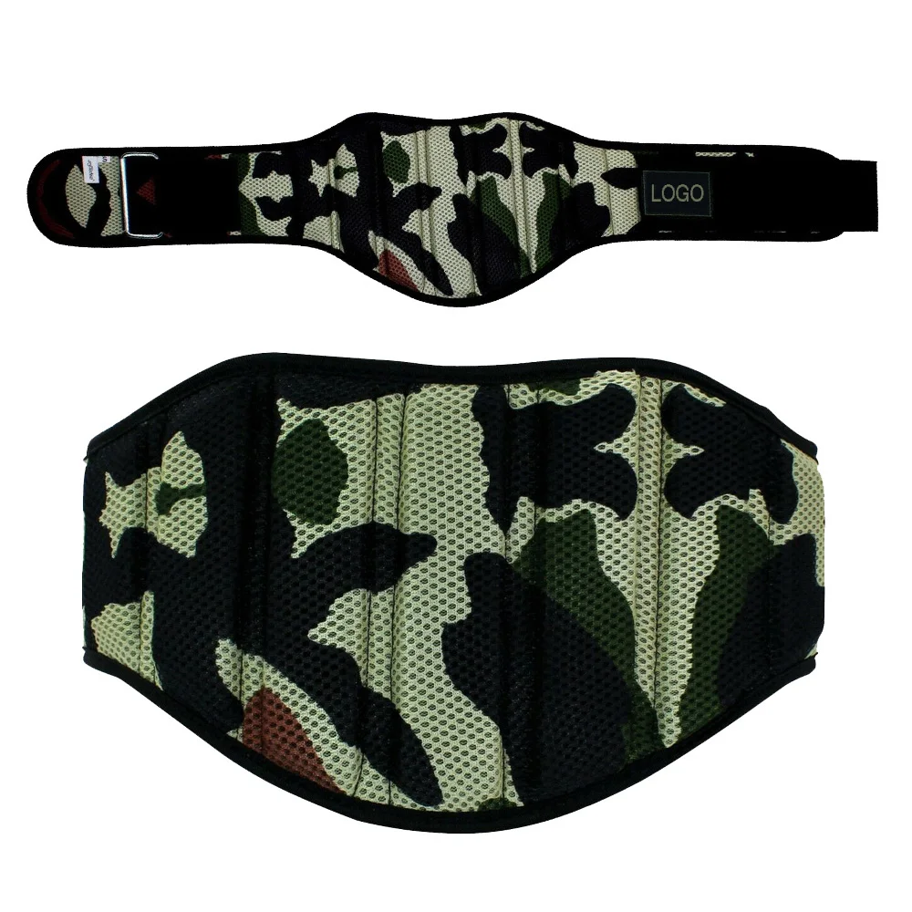 Custom camouflage Neoprene Weightlifting Belt with custom logo