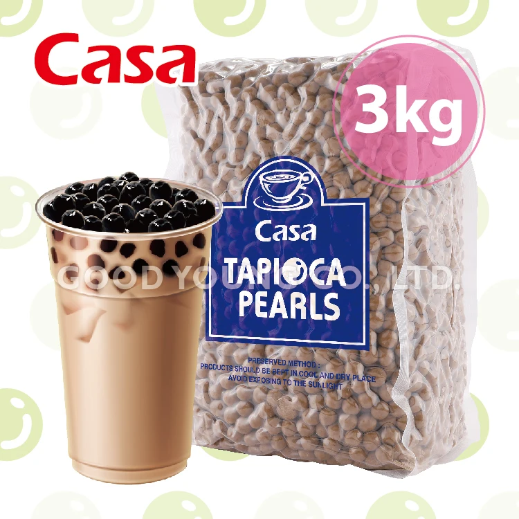 3kg HALAL Certification Bubble Pearl Milk Tea Ingredients Instant Bubble Tapioca Boba Pearls