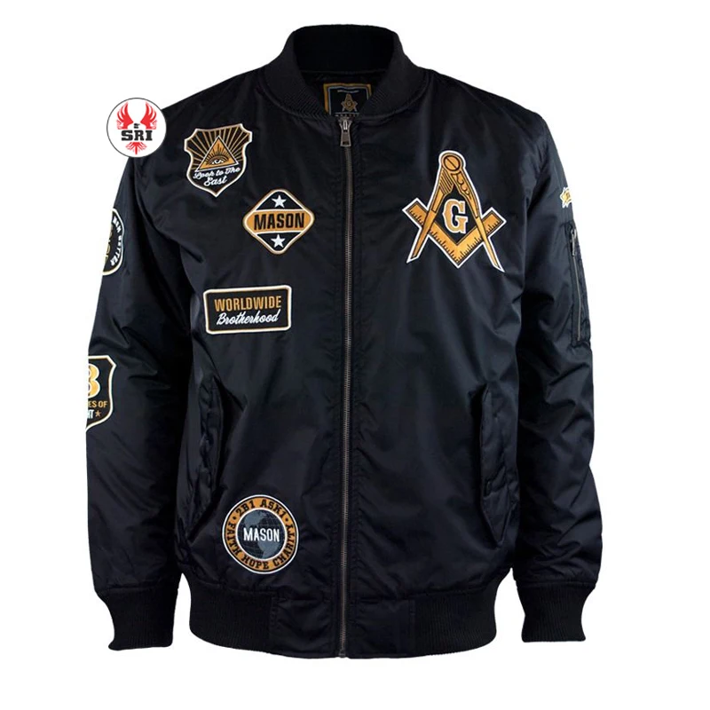 Атласные куртки с вышивкой Masonic Regalia | Куртки-бомберы Master Mason