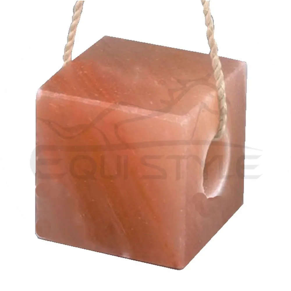 
Himalayan Salt Licks For Deer Licking Salt Cube Shape with White Rope 