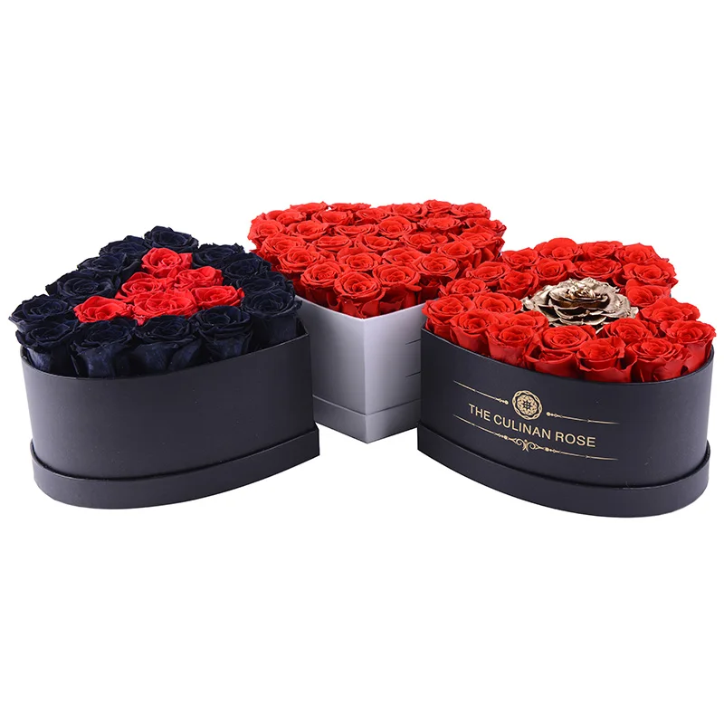 Culinan Low MOQ custom preserved rose gold 24 preserved flowers in gift box