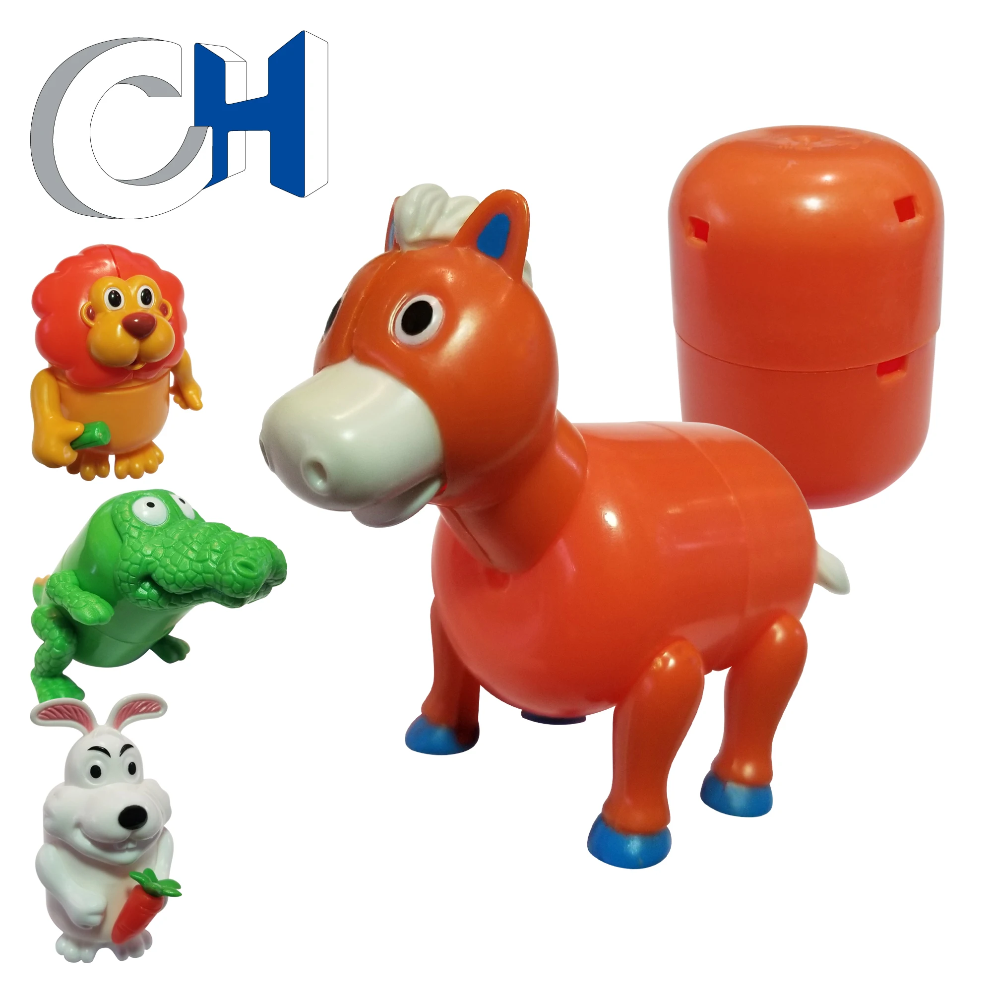 Factory price Funny Multicolor plastic Animal toys in capsule