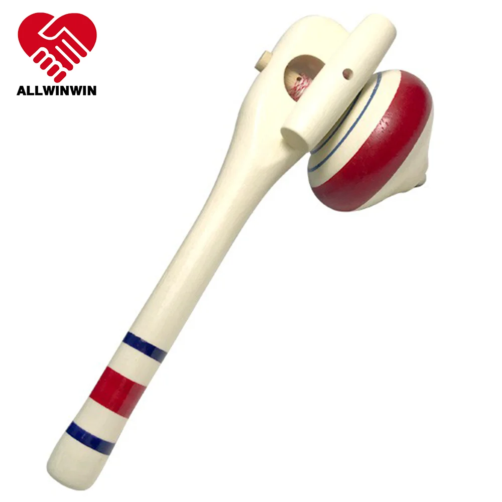 ALLWINWIN SPT01 вращающаяся деревянная игрушка в форме груши с ручкой сверху для