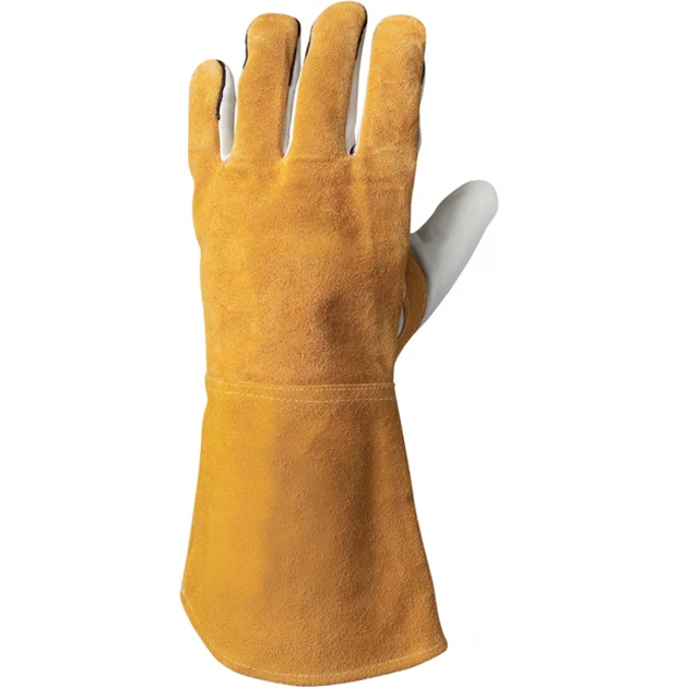 Industrial protective cow split leather safety gloves working gloves tig welding gloves