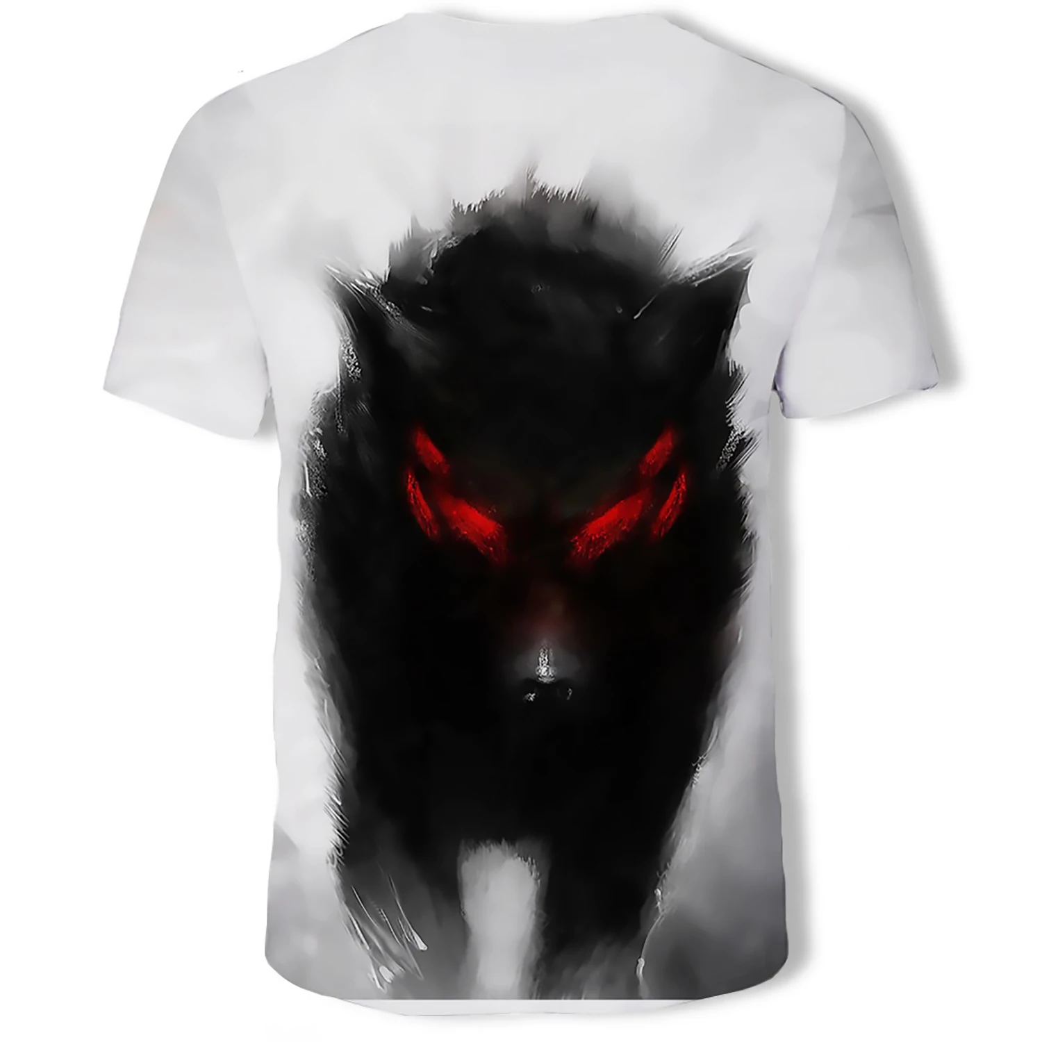 Printed T shirt wolf pattern 2022 T-shirt men 3D printing fashion men and women T-shirt soft texture casual fashion