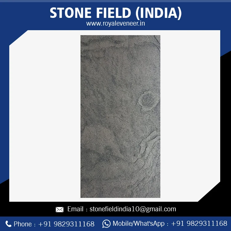 Exterior Design Thin Natural Slate Stone Steel Grey Veneer Sheet Buy at Low Price