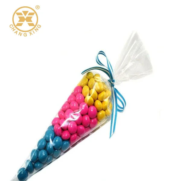 Пластиковый конический пакет BOPP, Простой пластиковый упаковочный пакет для попкорна