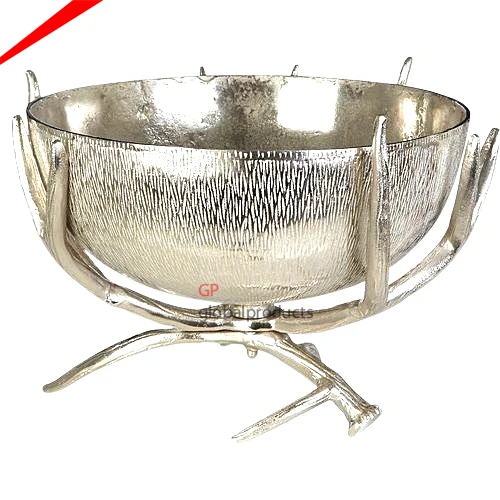 high quality copper plated metal serving bowl with high finished salad fruit kitchenware serving bowl decorative serving bowl