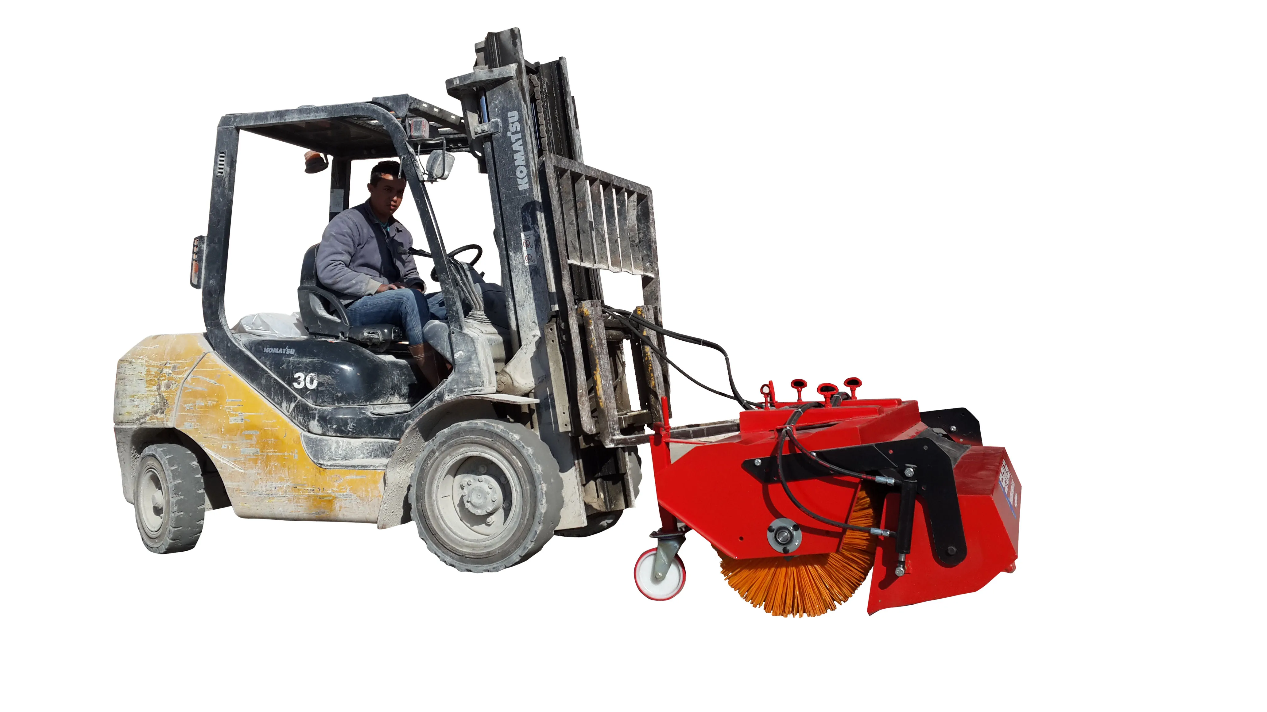 High Quality Forklift Mounted Road Sweeper With Bucket