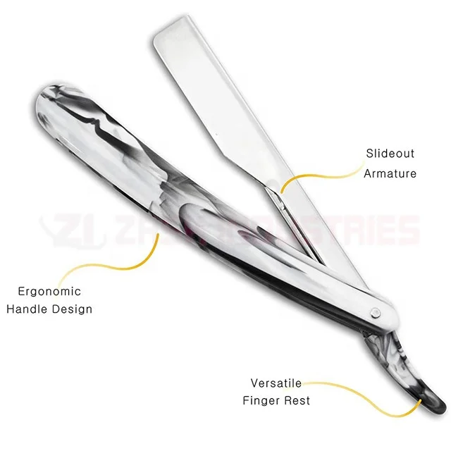 Лидер продаж профессиональная бритва с прямыми краями эргономичный дизайн для стрижки горла парикмахера безопасное бритье Мужская бороды лица шейпер волос