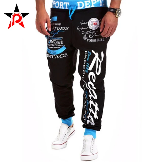 Оптовая продажа, прямой продавец с фабрики, спортивные штаны с принтом на заказ, брюки для бега для мужчин