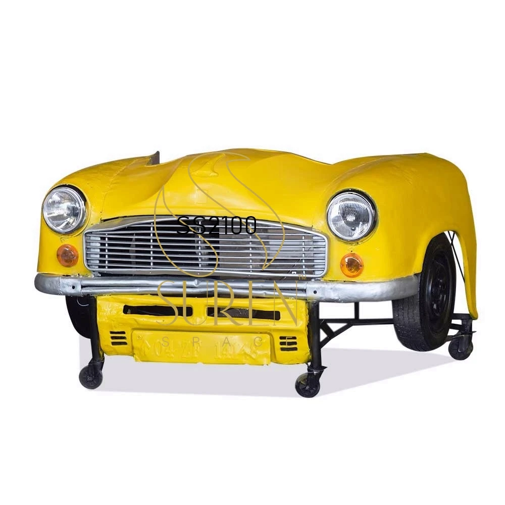 indian Furniture handmade crafted Study table designer look industrial furniture Yellow jeep style Automotive Furniture Design