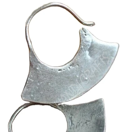 earring Fashion Ladies Jewelry New Product Beautiful Design Silver Mini Crush Hammered Retro