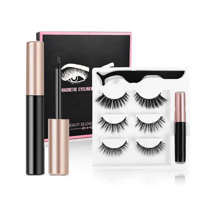  wholesale 3d mink lashes custom luxury 3 pair eyelashes packaging