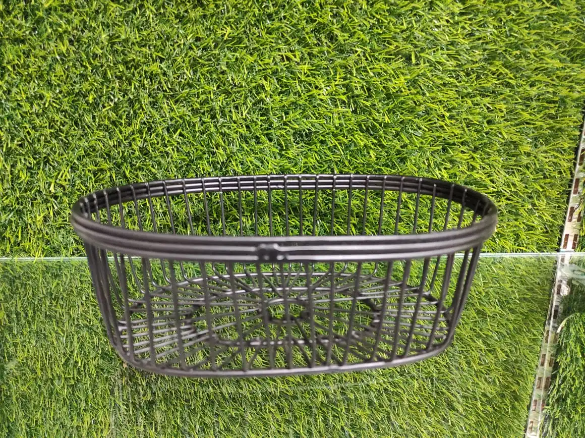 Iron storage fruits basket Customized small metal mesh basket kitchen drain storage metal basket