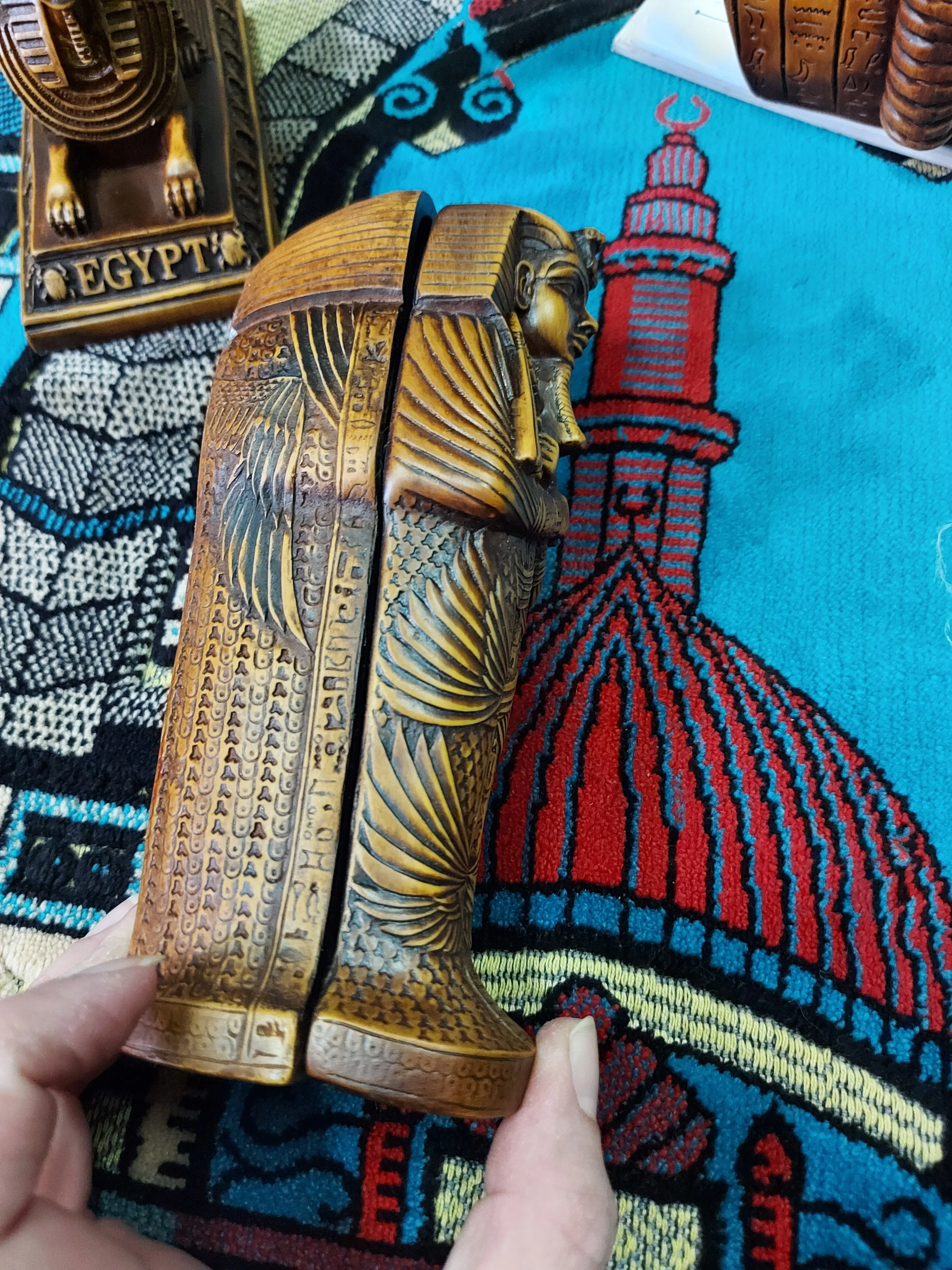 Polyester Statues Ancient Egyptian Pharaonic Coffin  For  Wall Decoration