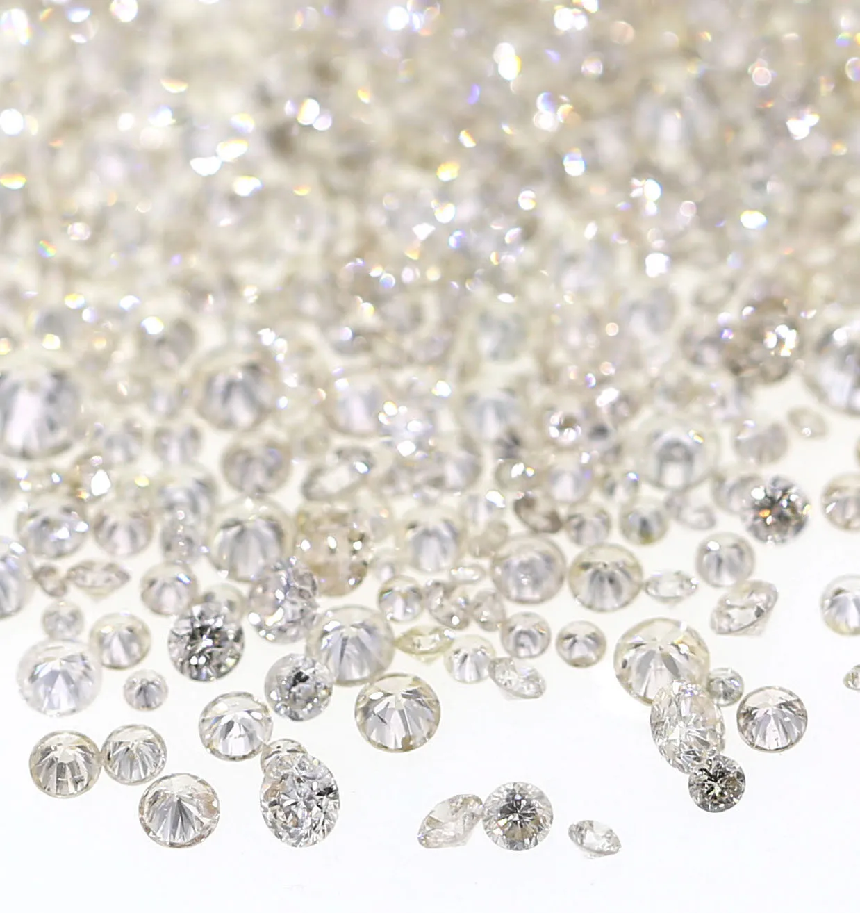 Light Brown Color Natural Round Cut Diamond