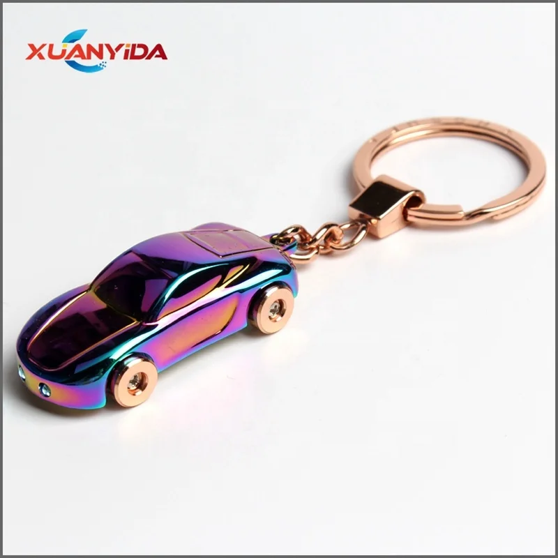 Hot sale zinc alloy LED light car key rings for Toyota