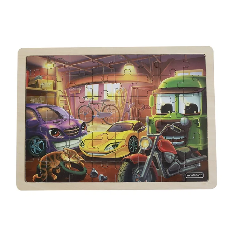 High-quality Wooden Toys Children Jigsaw Puzzles Customized Car Themed Puzzles for Kids