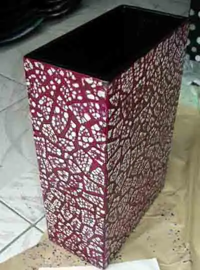 
Rectangular lacquer vase with egg-cell finishing, homemade products of Vietnam: home-decor, tableware, kitchenware, houseware 