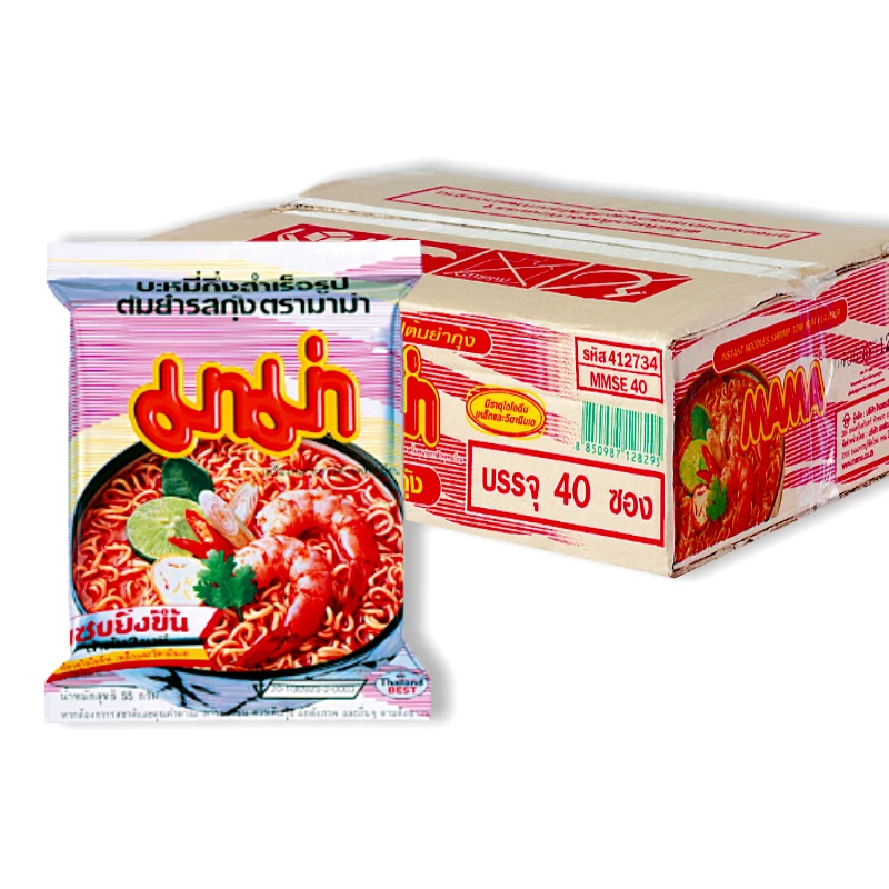 Mama Thai Instant Noodles Shrimp Tom Yum Flavour 55g x 40 Packs
