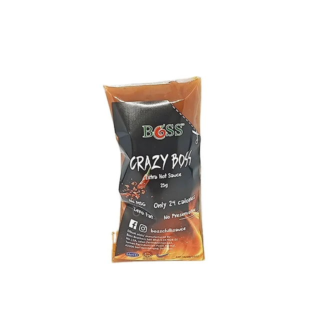 Gold awards chili brands additive free trans-fat free OEM  25g Extra Spicy & Extra Hot chili sauce for barbeque and fried foods