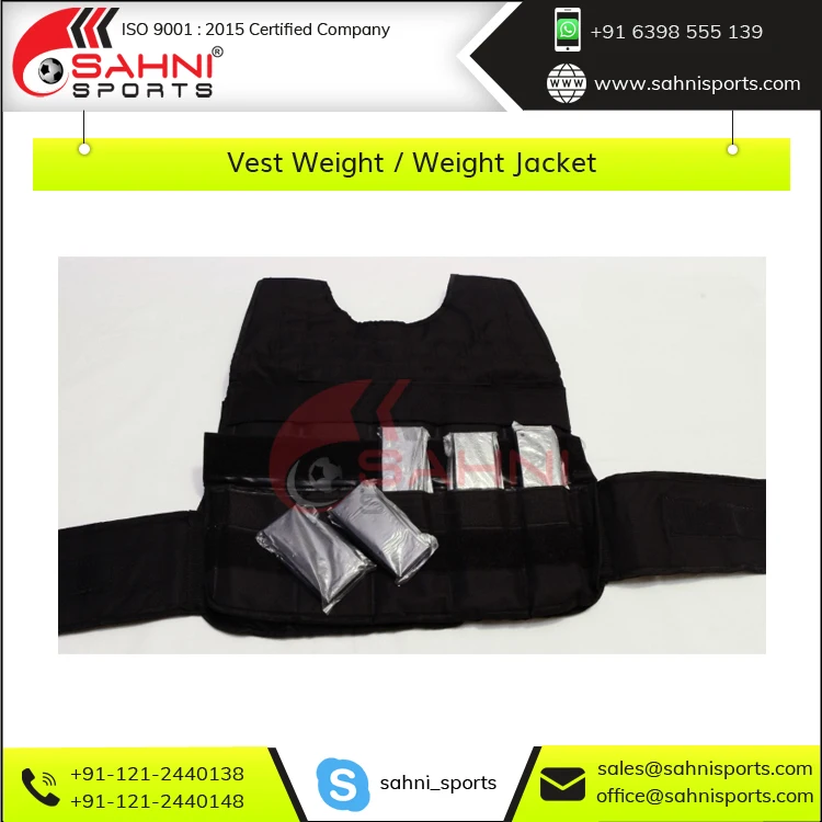 Premium Quality Heavy Duty Nylon PU Fabric Made Vest Weight Weight Jacket