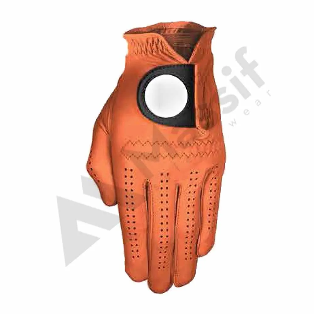 White Soft Full Color Indonesia Cabretta Leather Golf Glove