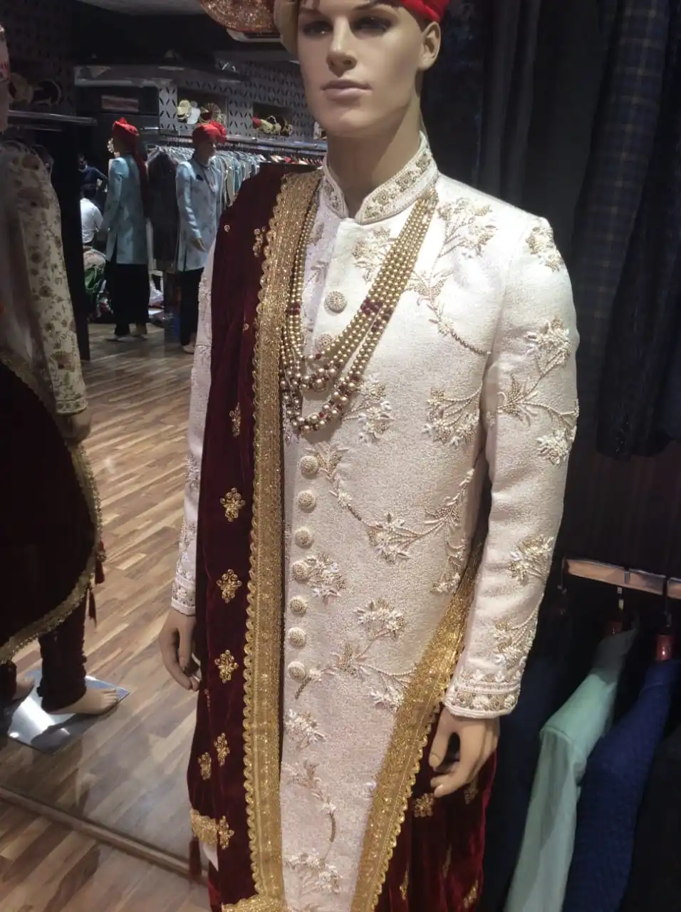 Свадебный костюм шервани ручной работы KURTA DHOTI сальвар чистая ткань для мужчин индийское платье Болливуд модная оптовая