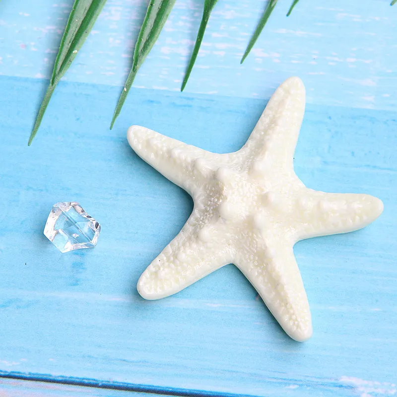 6PCS Cute resin ornament for cell phone case sea shell&star shaped  home decoration  mini craft diy jewelry