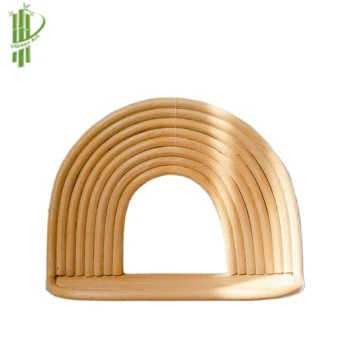 Hot Sale Household  Vintage Style Tier Storage Rack Corner Shelf Rattan Hanging Shelf  at Cheap Price