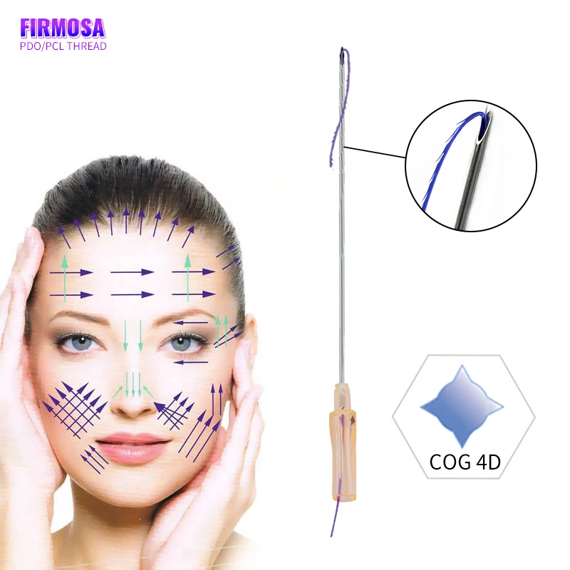 Firmosa pdo thread face lifting  lift pcl Thread pdo cog thread 3D 4D 6D 8D 19G 18G 100mm for facelift