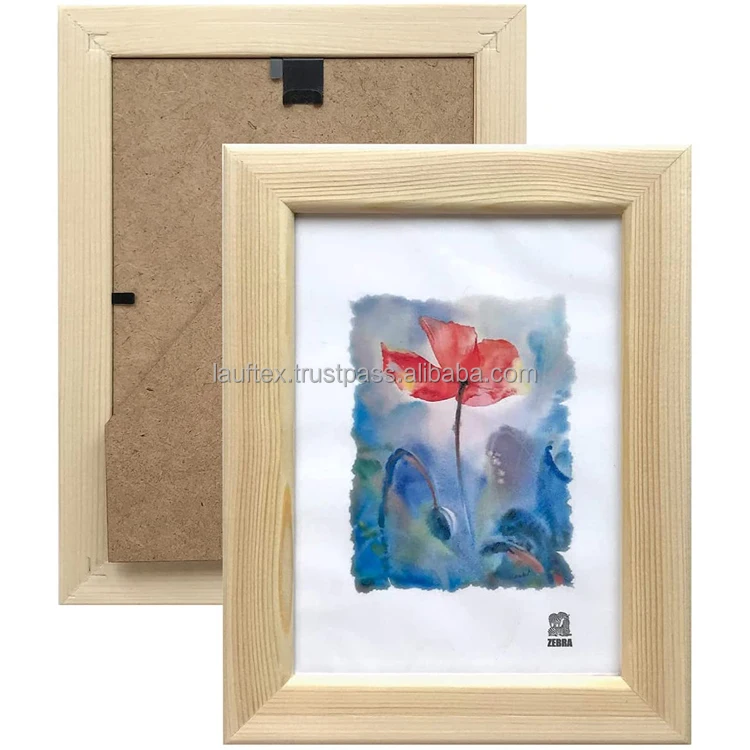 Solid wood hanging frame for photos and paintings with aged brown wenge finish wholesale photo