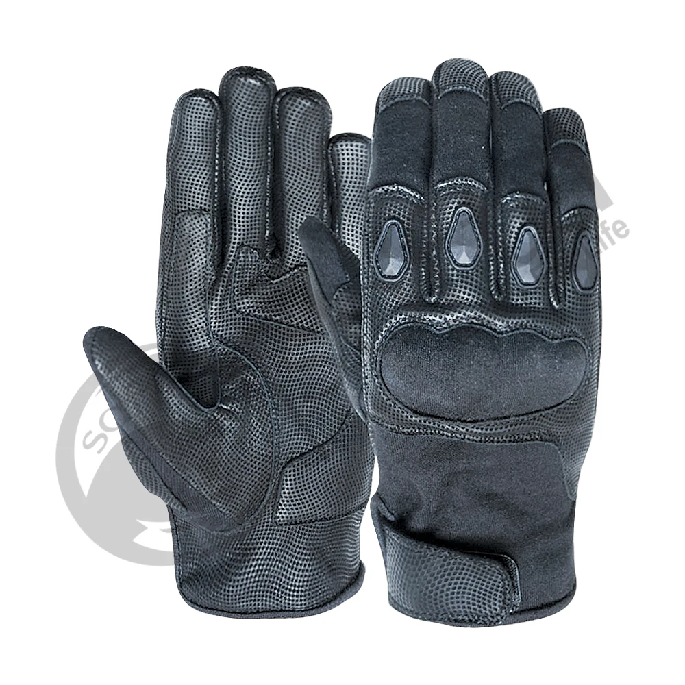 Gloves Tactical  Cowhide Leather Cut Resistant Level 5 Full Fingers Tactical Safety Gloves