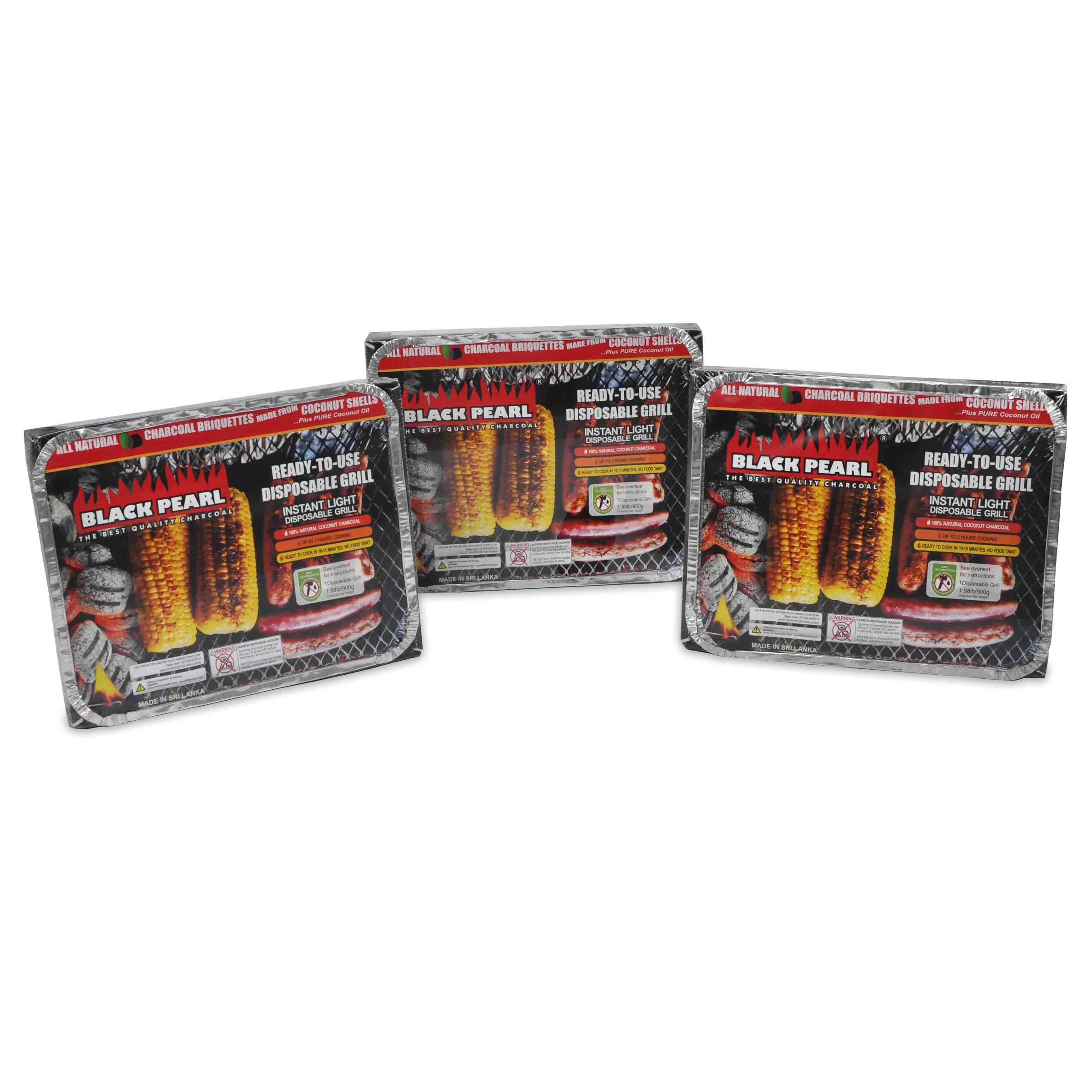 100% г. высококачественный одноразовый гриль для барбекю из скорлупы кокоса и угля с черной жемчужиной Шри-Ланка