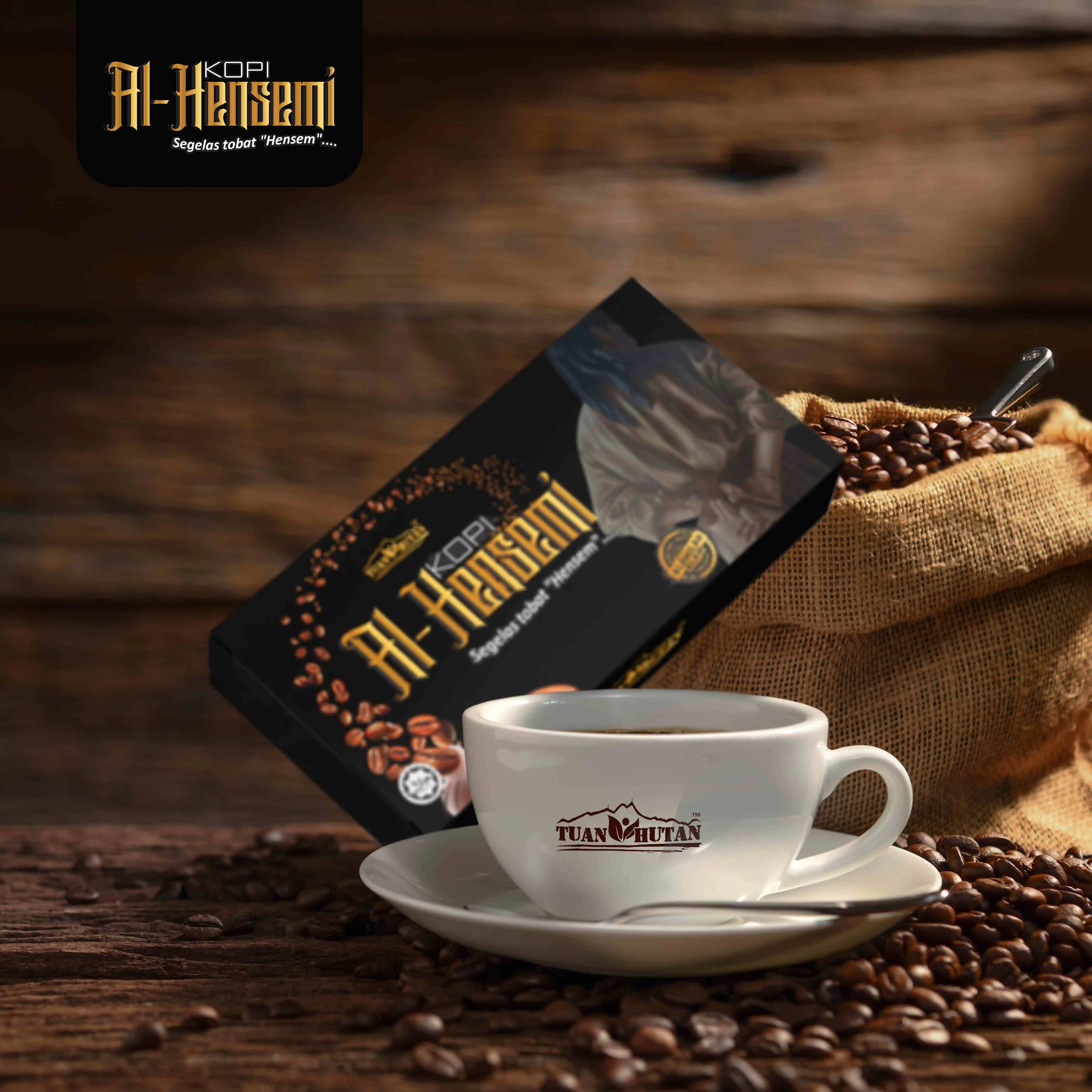 Top Pick Tongkat Ali Ginseng Coffee Powder in Individual Sachets Instant Mix with Hot Water Pure Energy Coffee from Malaysia