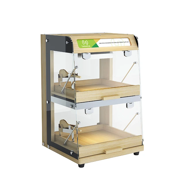 Витрина для жареной пищи и выпечки, двухслойный деревянный шкаф, витрина для подогрева