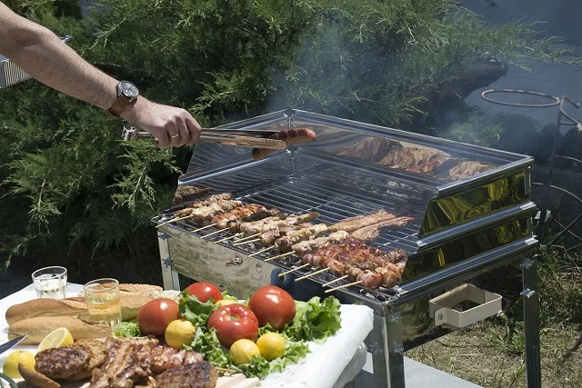 BBQ Grill N80 Trolley Stainless Steel (bonne Metal Grills- G-0505-N80) Charcoal Grills All-season Not Coated 80x40x68 Cm 11 Cm