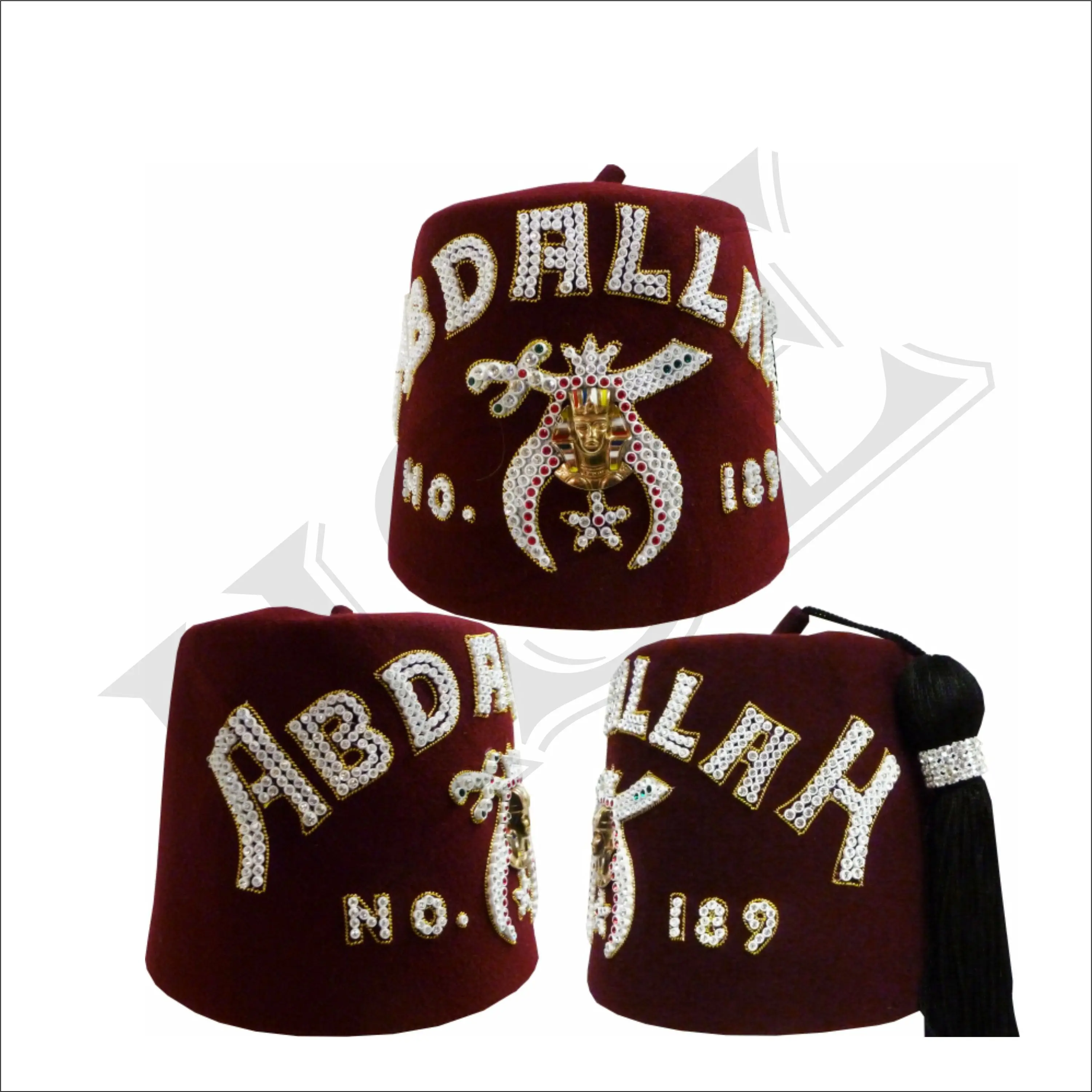 MASONIC REGALIA SHRINER FEZ ISLAM SINGLE ROW