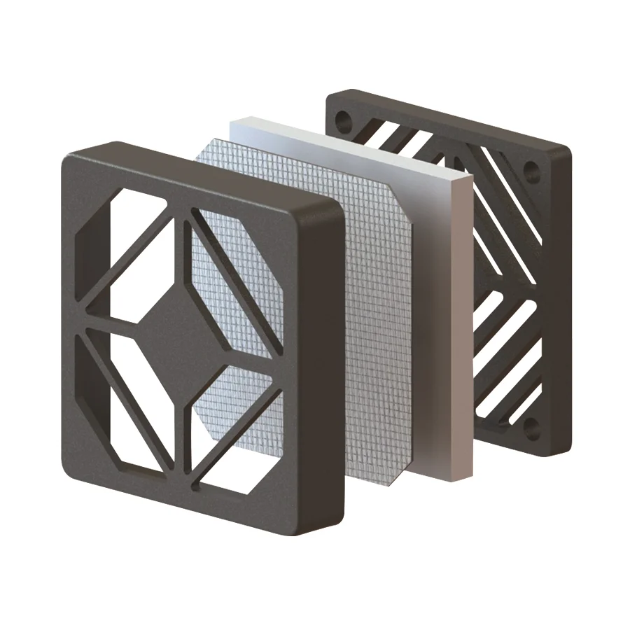 Essentra Square Black Rubber Components Fan Filter Sets For Manufacturing Plant With High Quality