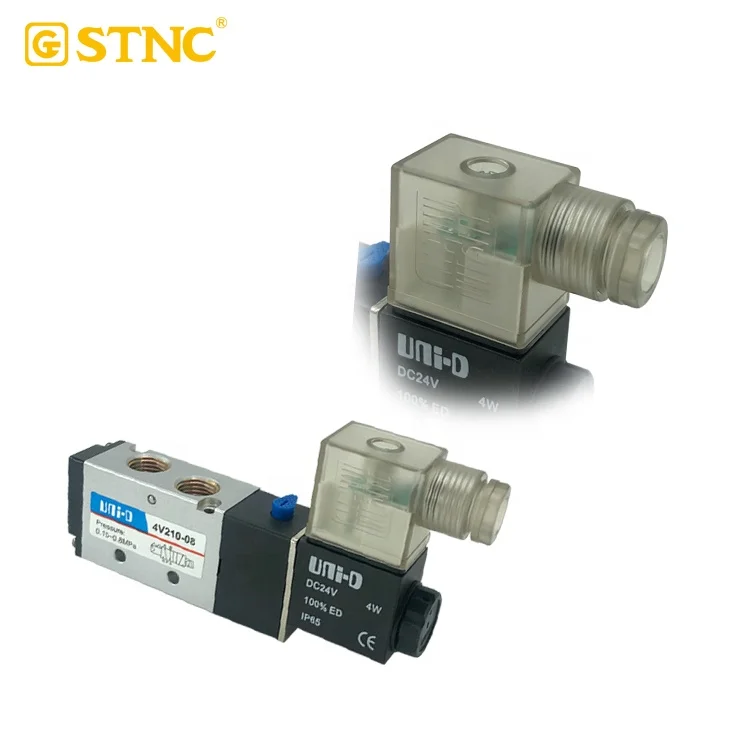 4V210-08 Manufacturer Sale Pneumatic Air Solenoid Valve 5/2G1/4  Power Normal Temperature Origin Aluminum Airtac solenoid  valve