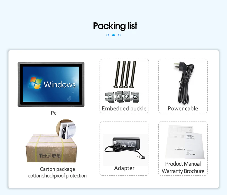 Factory 15.6 inch 1920*1080 X86 structure VESA mounting wall mounting Embedded panel pc industrial touch pc panel IPC 15.6 inch