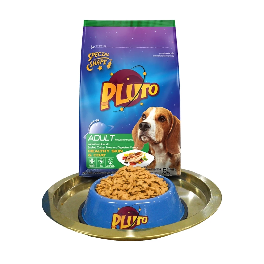 Pluto Dry Dog Pet Food Smoked Chicken Breast and Vegetables Flavour (Large Breed) 1.5kg
