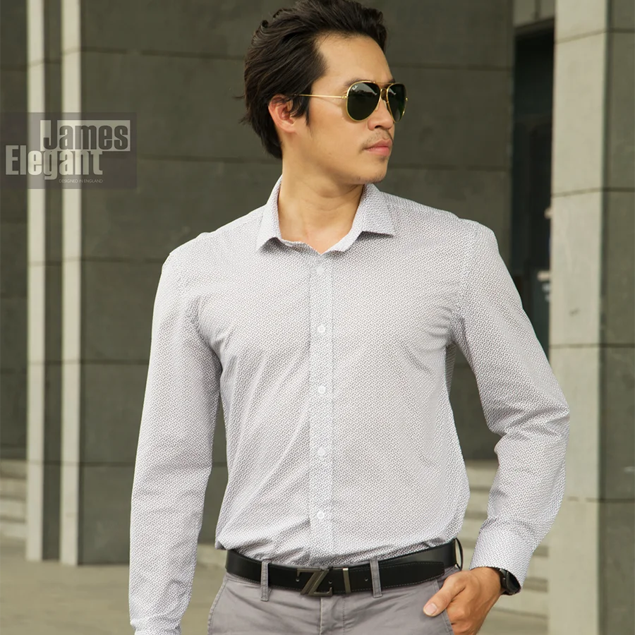 High Quality Men Shirt Slim Fit Long Sleeve Business Casual Dai Cat Tuong made in Vietnam Formal Dress Shirts